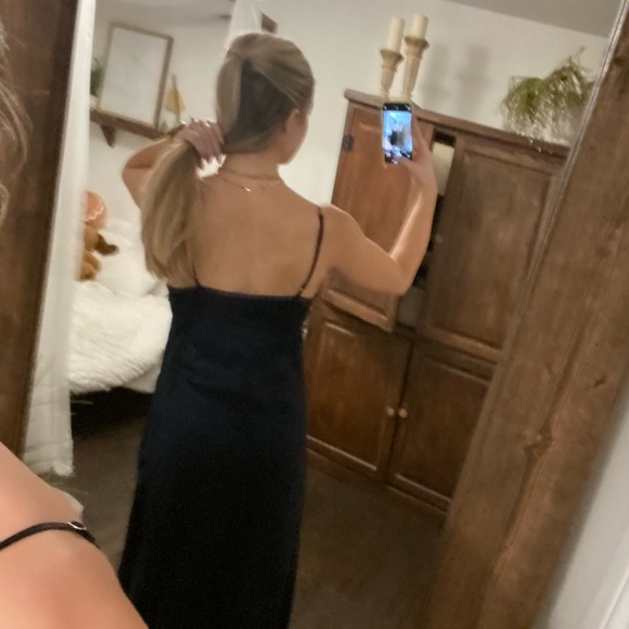 Aritzia silk silo dress with lace - Picture 2 of 2